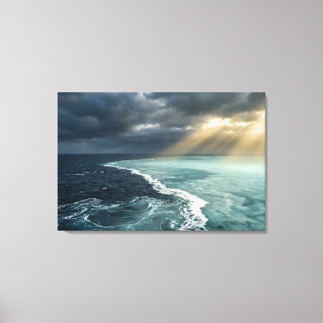 Amazon Meeting of Waters - Realistic Zen Landscape Canvas Print (Front)