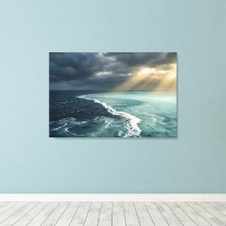 Amazon Meeting of Waters - Realistic Zen Landscape Canvas Print