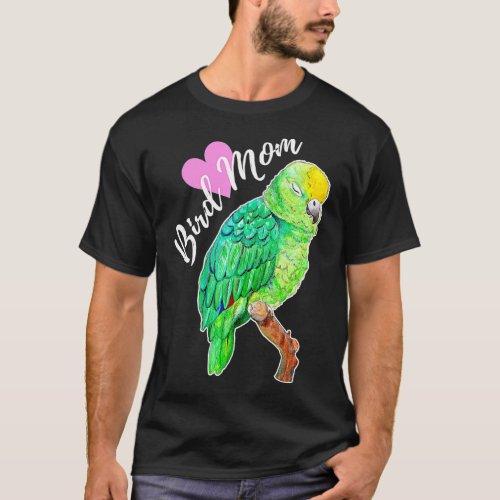 Amazon Parrot Lover Bird Mom Watercolor  T_Shirt