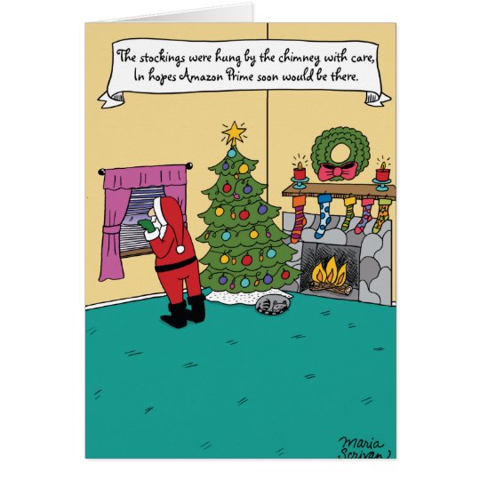 Amazon Prime Christmas Joke Card | Zazzle