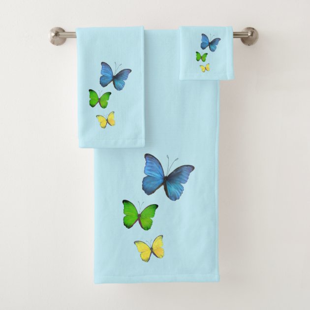 light blue bath towel sets