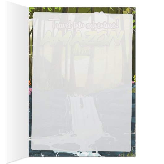 Amazon rainforest cartoon travel poster (Inside (Right))