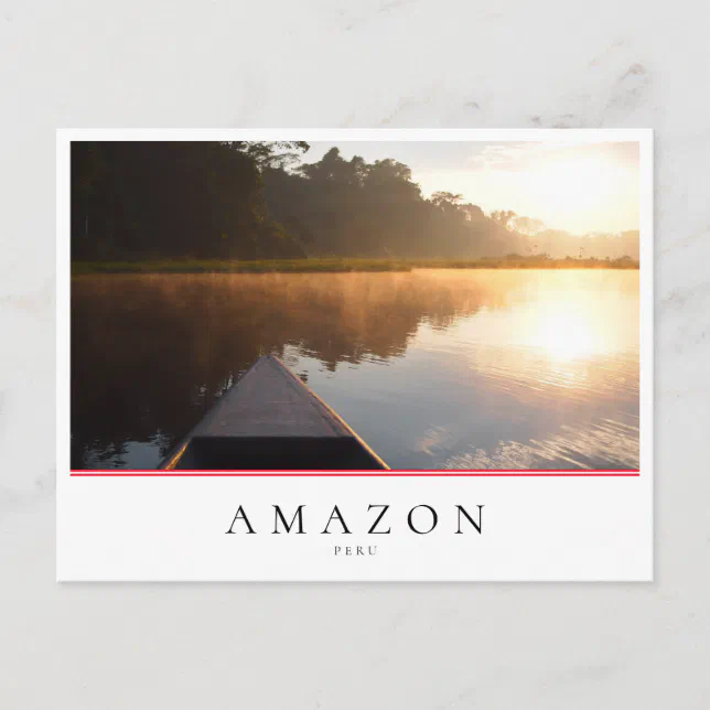 Amazon rainforest sunrise in Peru Postcard Zazzle