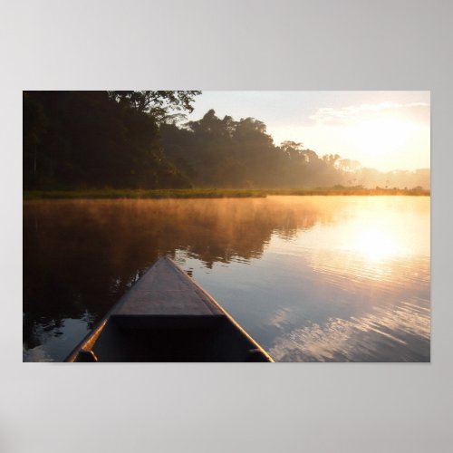 Amazon rainforest sunrise poster
