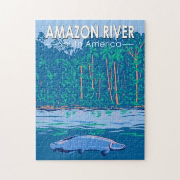 Amazon River South America Travel Art Vintage Jigsaw Puzzle Amazon River South America Travel Art Vintage Jigsaw Puzzle
