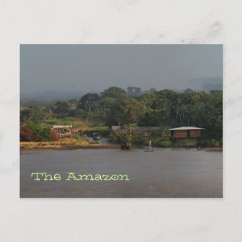 Amazon River Village Photo Postcard by debinSC at Zazzle