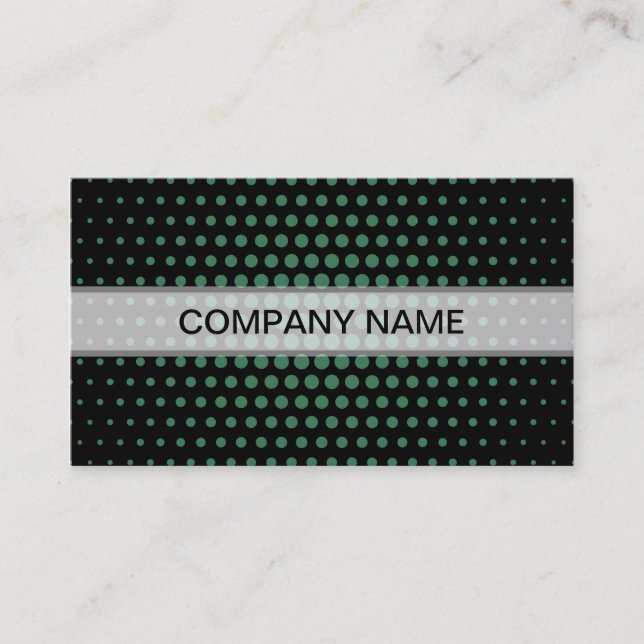 Amazon Techno Dots Modern Black Business Card (Front)