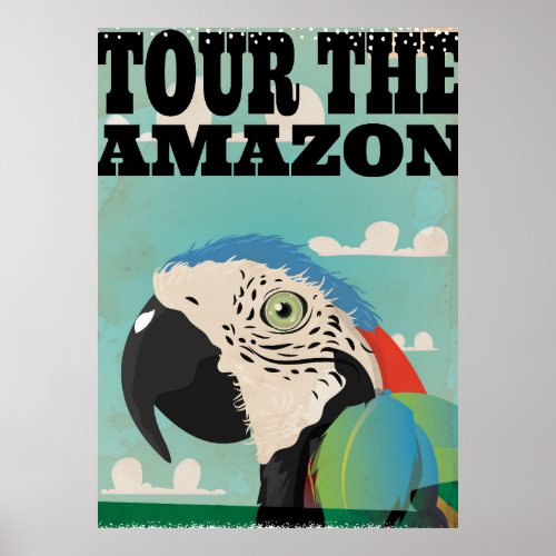 Amazon vintage travel poster