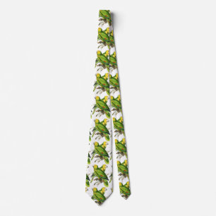 Amazona Parrots - vintage birds Neck Tie