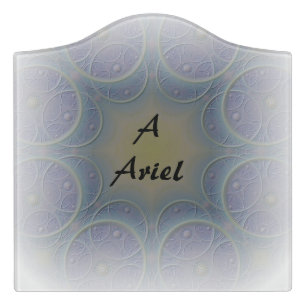 Amazone A Font With Lavender Designed Background Door Sign