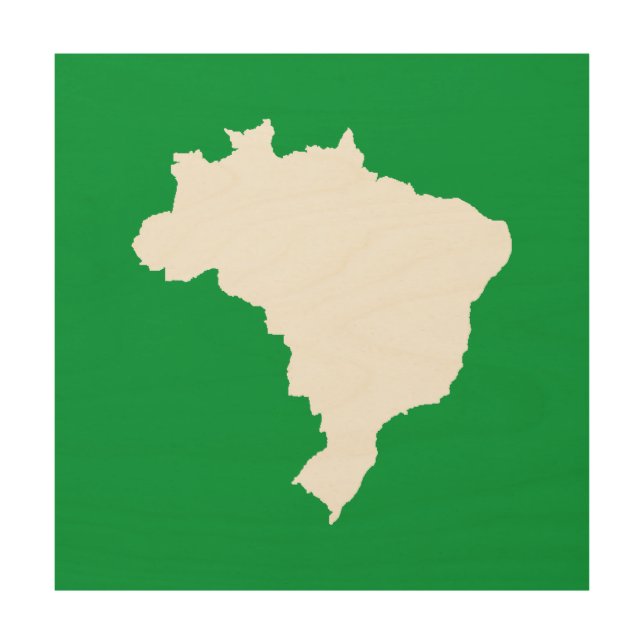 Amazonian Green Brazil at Emporio Moffa Wood Wall Art (Front)