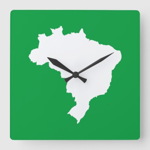 Amazonian Green Festive Brazil at Emporio Moffa Square Wall Clock