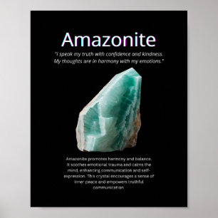 Amazonite Crystal Stone Meaning Poster