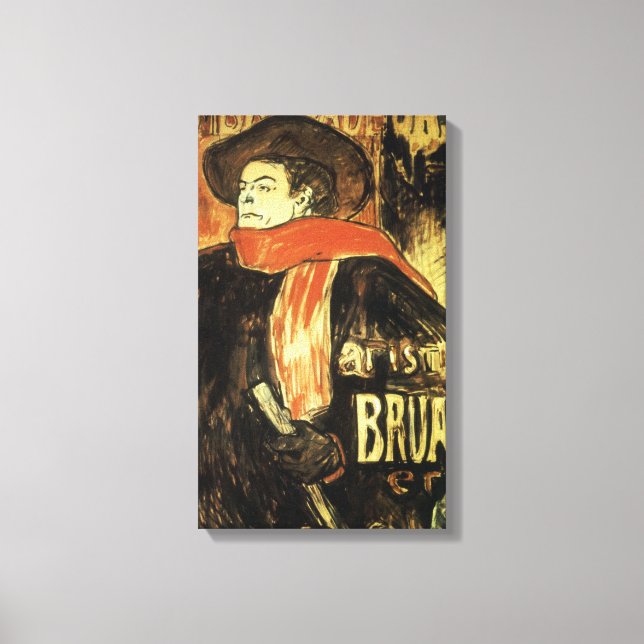 Ambassadeurs, Aristide Bruant by Toulouse Lautrec Canvas Print (Front)
