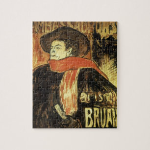 Ambassadeurs, Aristide Bruant by Toulouse Lautrec Jigsaw Puzzle