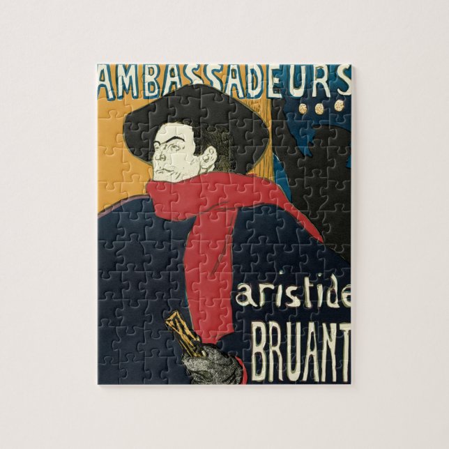 Ambassadeurs, Artistide Bruant by Toulouse Lautrec Jigsaw Puzzle (Vertical)