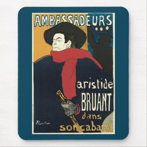 Ambassadeurs Artistide Bruant by Toulouse Lautrec Mouse Pad