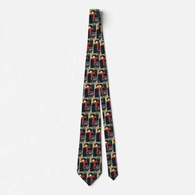 Ambassadeurs, Artistide Bruant by Toulouse Lautrec Neck Tie (Front)