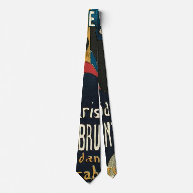 Ambassadeurs, Artistide Bruant by Toulouse Lautrec Neck Tie (Front)