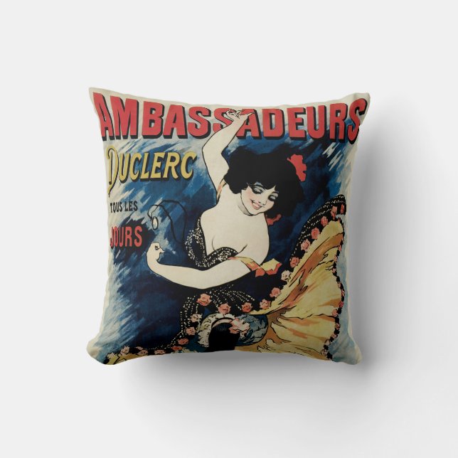 Ambassadeurs Throw Pillow (Front)