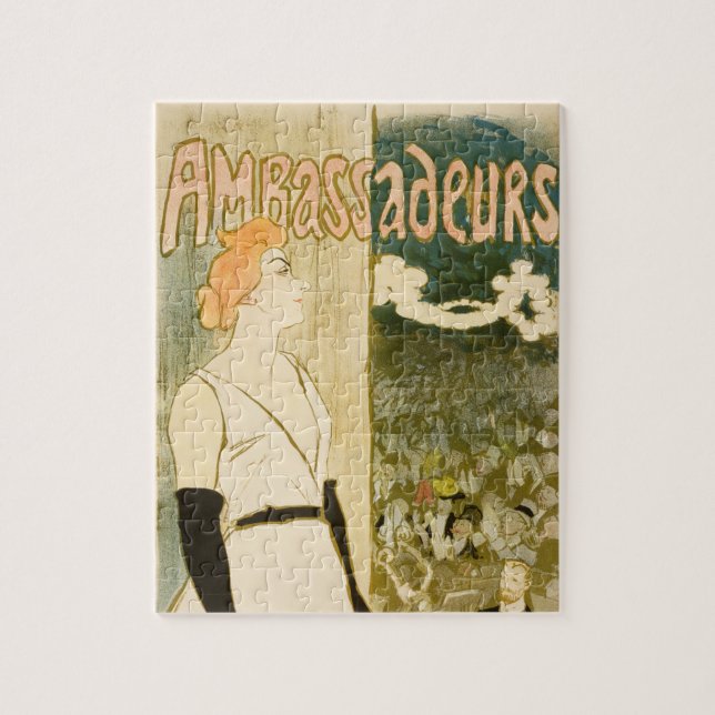 Ambassadeurs Yvette Guilbert by Theophile Steinlen Jigsaw Puzzle (Vertical)