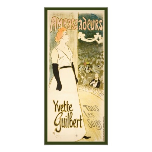 Ambassadeurs Yvette Guilbert by Theophile Steinlen Photo Print