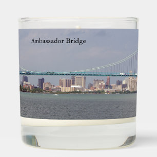 Ambassador Bridge glass candle