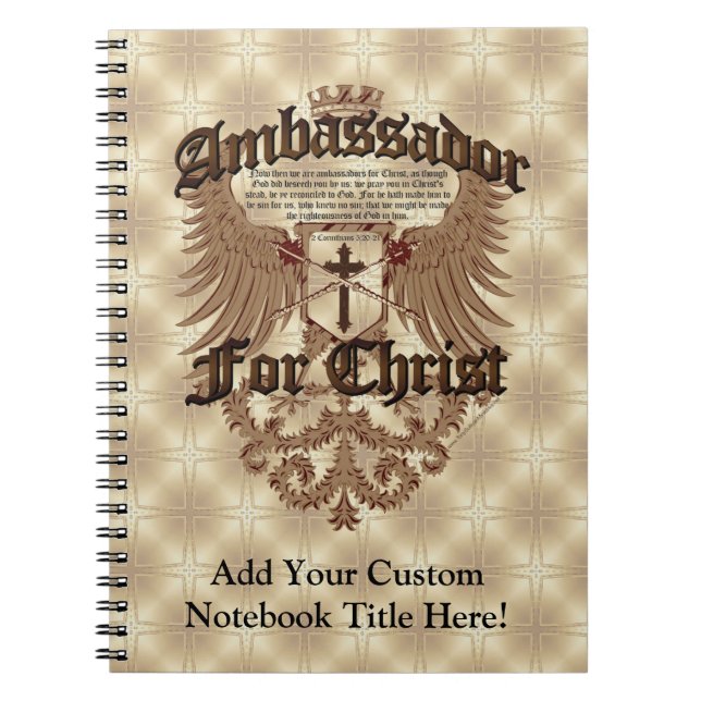 Ambassador For Christ, Corinthians Bible Verse Notebook (Front)