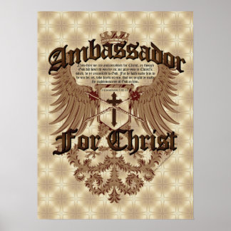 Ambassador For Christ, Corinthians Bible Verse Poster