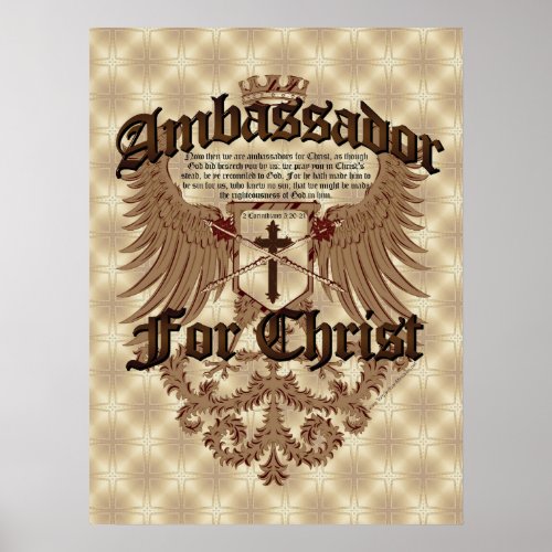 Ambassador For Christ Corinthians Bible Verse Poster