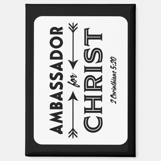Ambassador for Christ Scripture Slogan Magnet (Front)