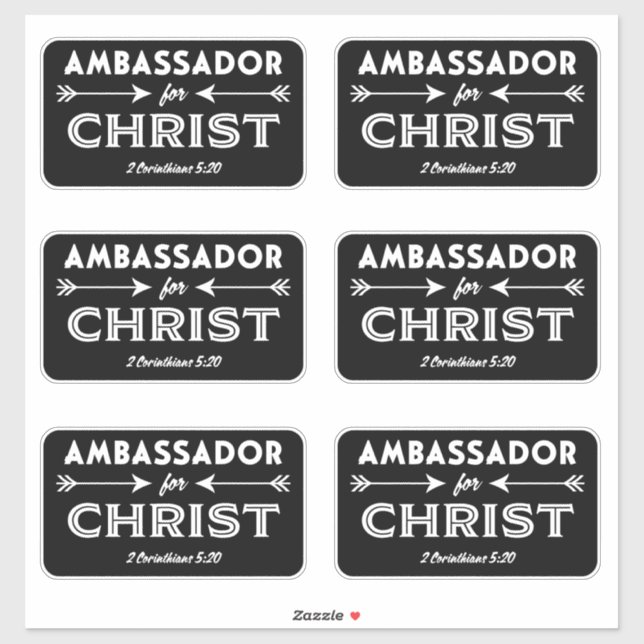Ambassador for Christ Scripture Slogan Sticker (Sheet)