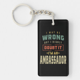 Ambassador Job Title Gift Keychain