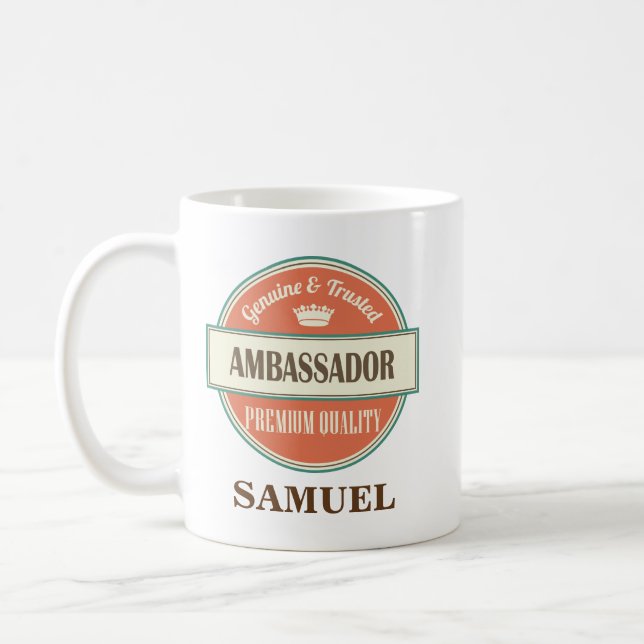 Ambassador Personalized Office Mug Gift (Left)