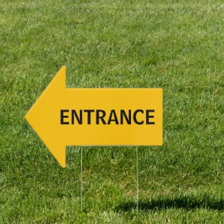 Amber And Black Entrance Arrow