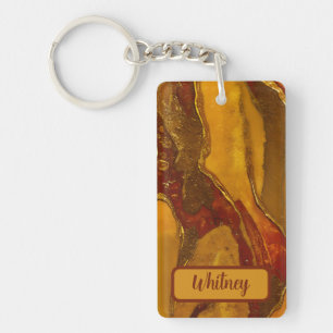 Amber and Gold Inspired Keychain (03)
