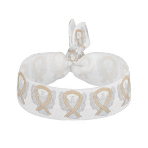 Amber Awareness Ribbon Angel Custom Hair Ties