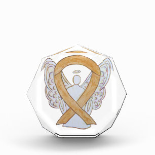Amber Awareness Ribbon Angel Paperweight Award