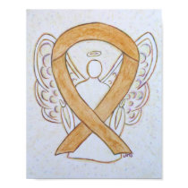 Amber Awareness Ribbon Angel Poster Art Print
