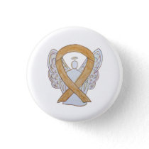 Amber Awareness Ribbon Appendix Cancer Angel Pin