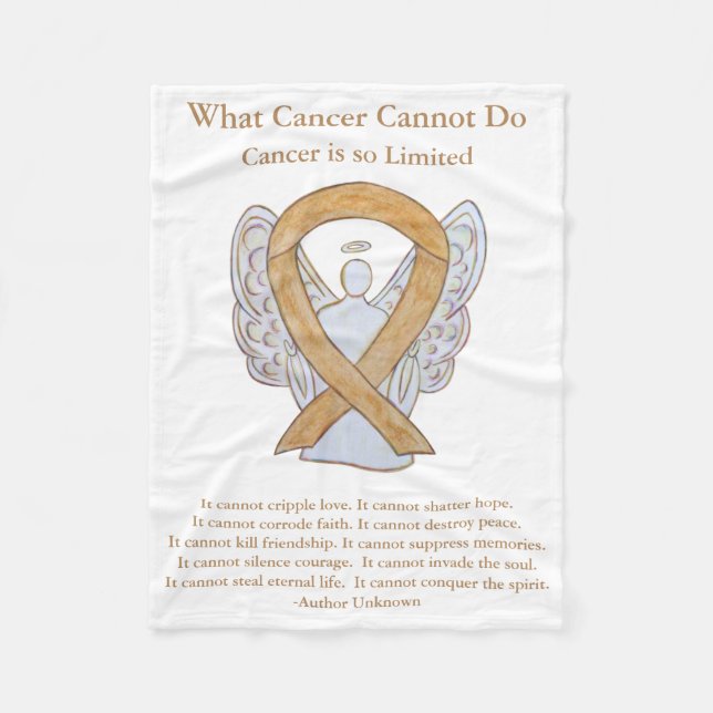 Amber Awareness Ribbon Appendix Cancer Blankets (Front)
