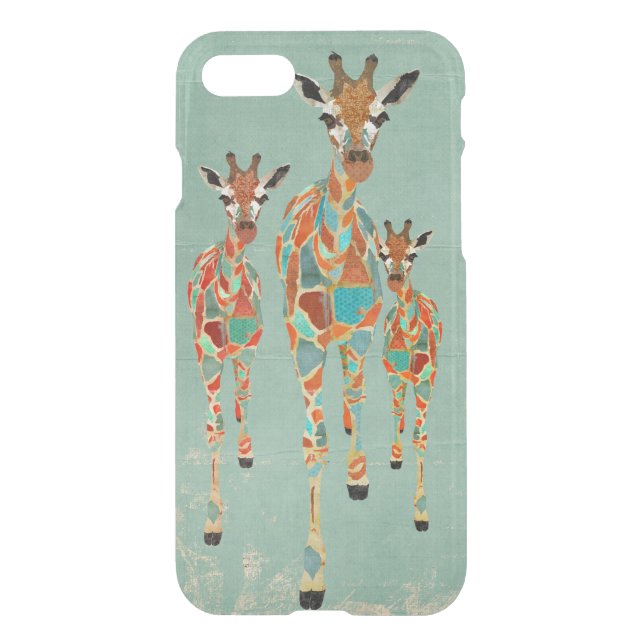 AMBER & AZURE GIRAFFES iPhone Case (Back)