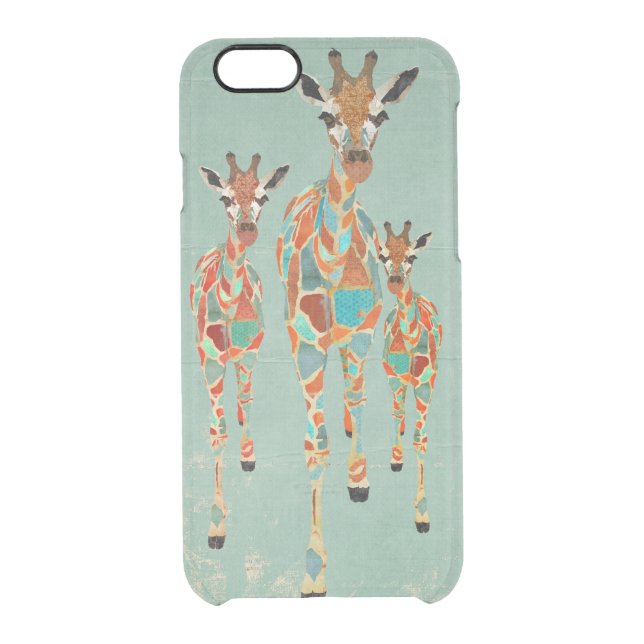 AMBER & AZURE GIRAFFES iPhone Case (Back)