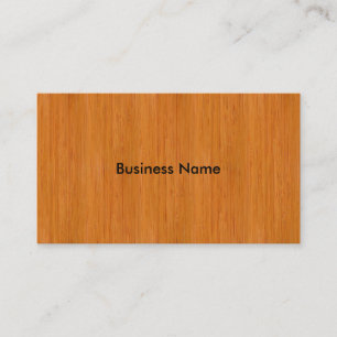 Amber Bamboo Wood Grain Look Business Card