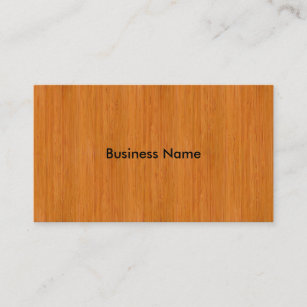 Amber Bamboo Wood Grain Look Business Card