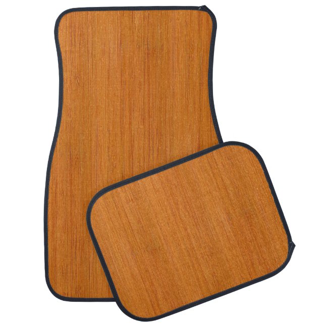 Amber Bamboo Wood Grain Look Car Mat (Set)