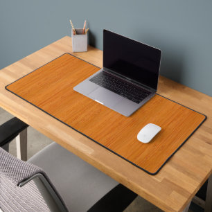 Amber Bamboo Wood Grain Look Desk Mat