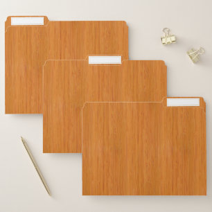 Amber Bamboo Wood Grain Look File Folder