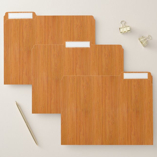 Amber Bamboo Wood Grain Look File Folder (Set)