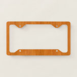 Amber Bamboo Wood Grain Look License Plate Frame